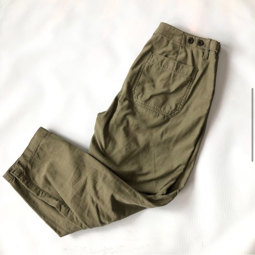 Madewell Griff Tapered Fatigue Cargo Pants Green Utility 28 Women's